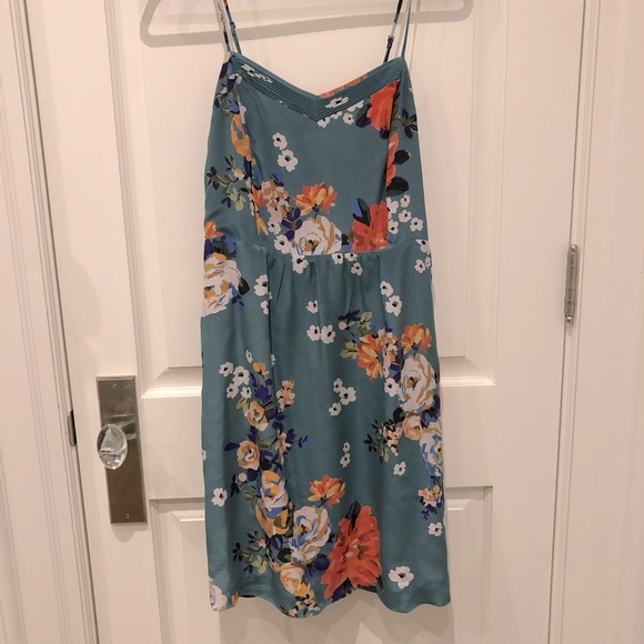 Anthropologie Moulinette Soeurs Verdant Floral 100% Silk Dress - Picture 5 of 16